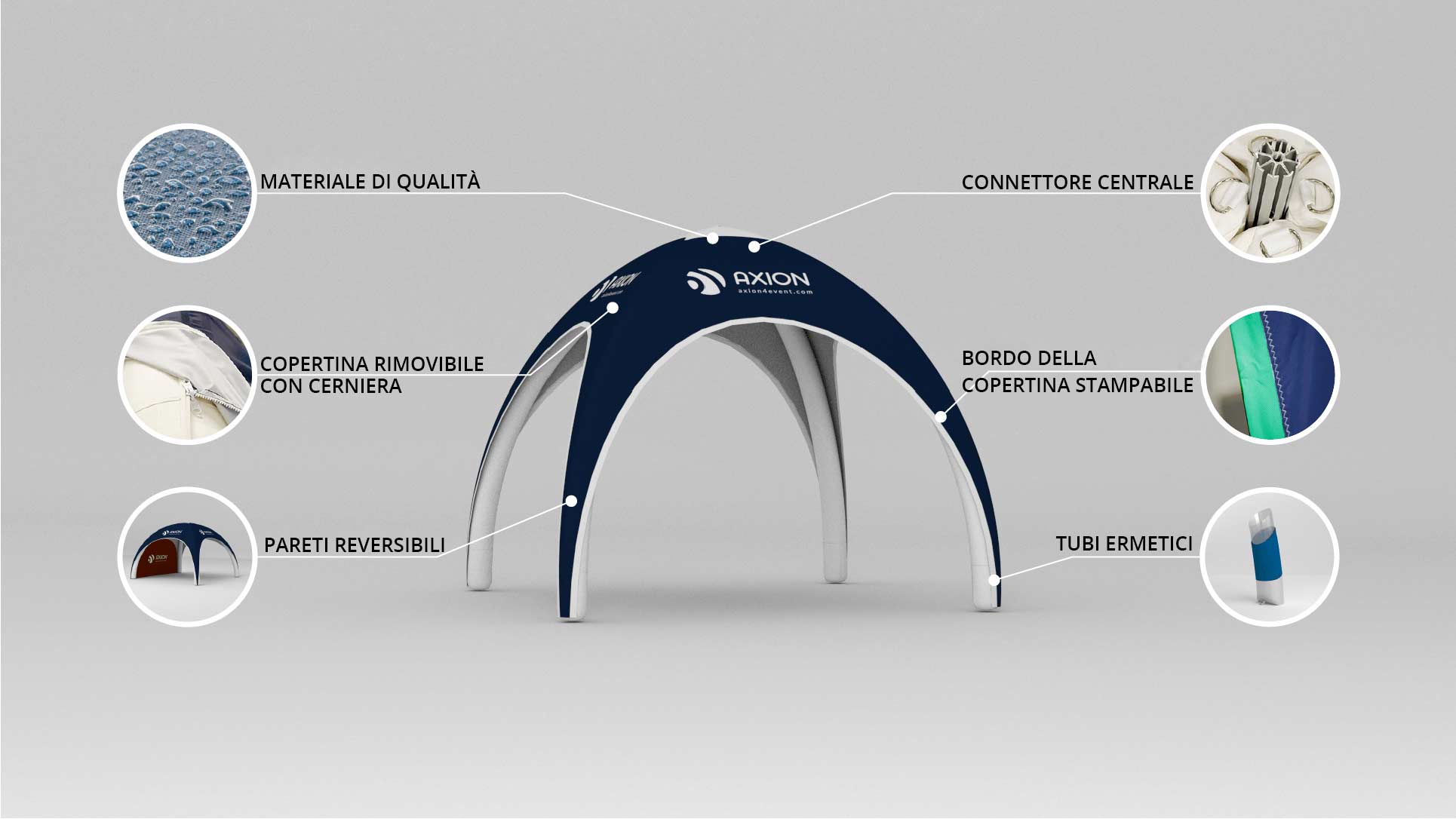 Vantaggi del gazebo gonfiabile Easy Vantaggi del gazebo gonfiabile Easy