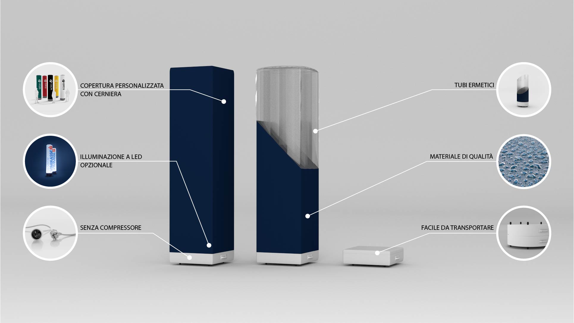 Vantaggi del totem gonfiabili pubblicitari a forma di blocco Axion Block Vantaggi del totem gonfiabili pubblicitari a forma di blocco Axion Block